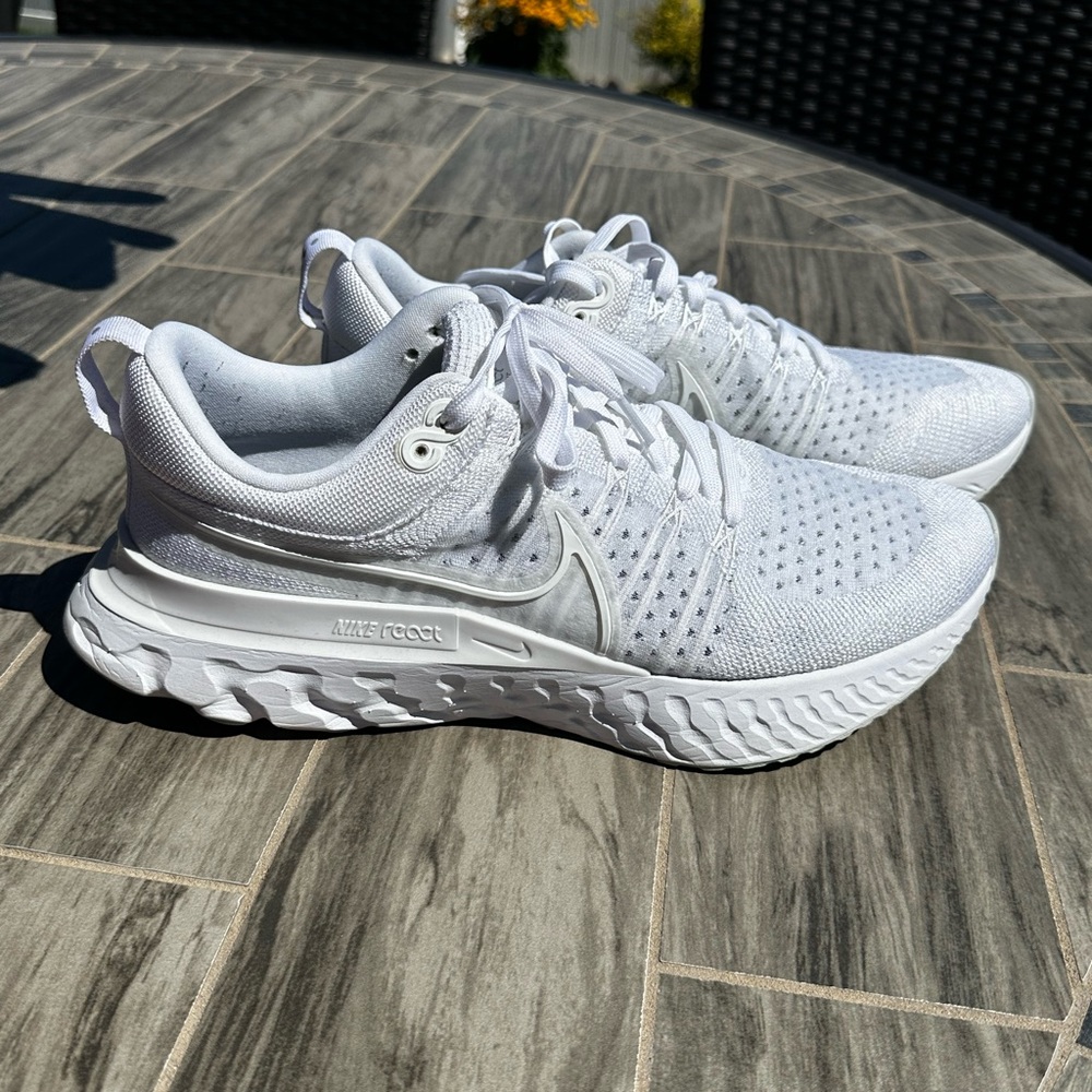 Nike React infinity flyknit All-White Running Sneakers
